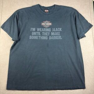 Harley-Davidson Shirt‎ Men 2XL Black Quote Electric City Scranton PA Flame Logo
